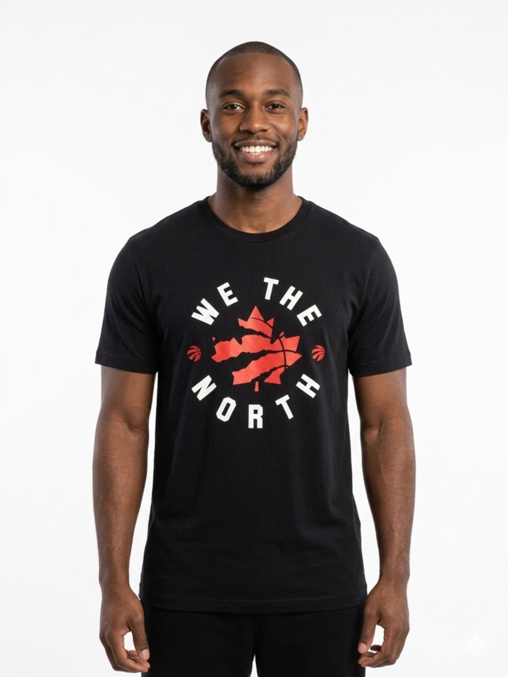 NBA Black T-Shirt with Red and White "We The North" Graphic men’s large 💯 cotton
